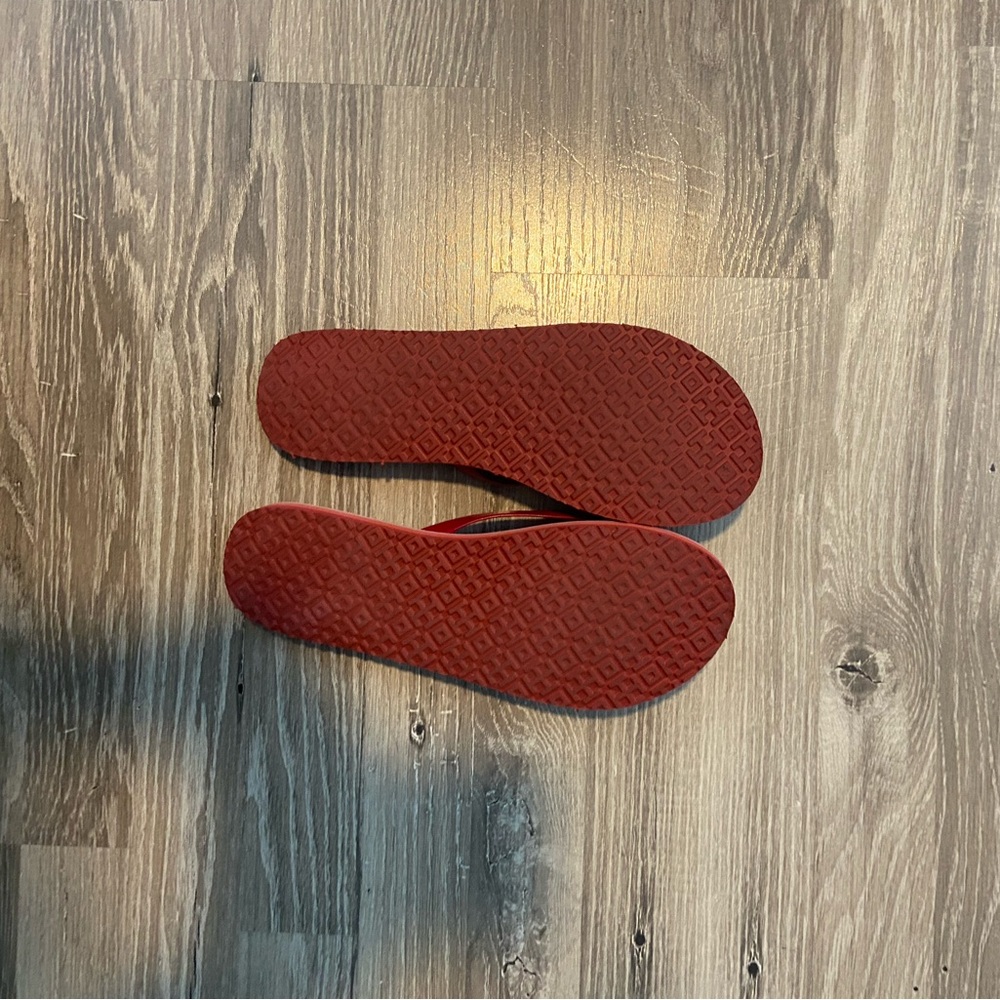 Tory Burch Vibrant Red Flip Flops - Picture 4 of 6